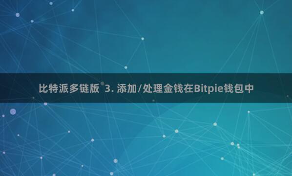 比特派多链版  3. 添加/处理金钱在Bitpie钱包中