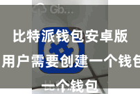 比特派钱包安卓版  用户需要创建一个钱包